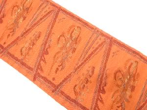 本場筑前博多 幾何学に抽象模様織り出し 名古屋帯